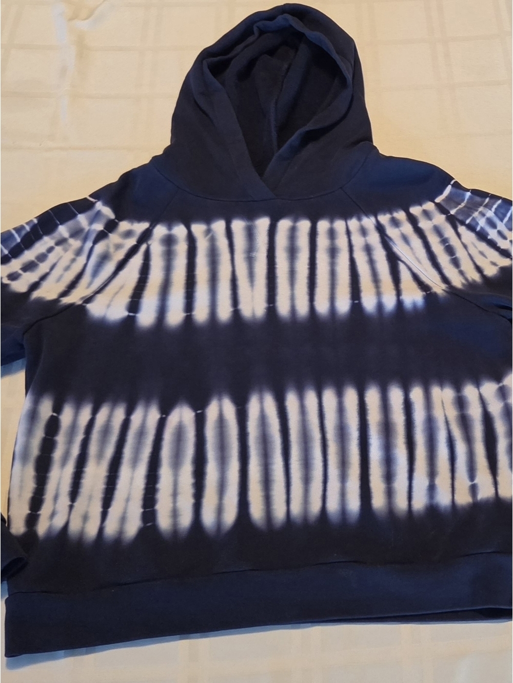 Madewell Navy and White Striped Hoodie